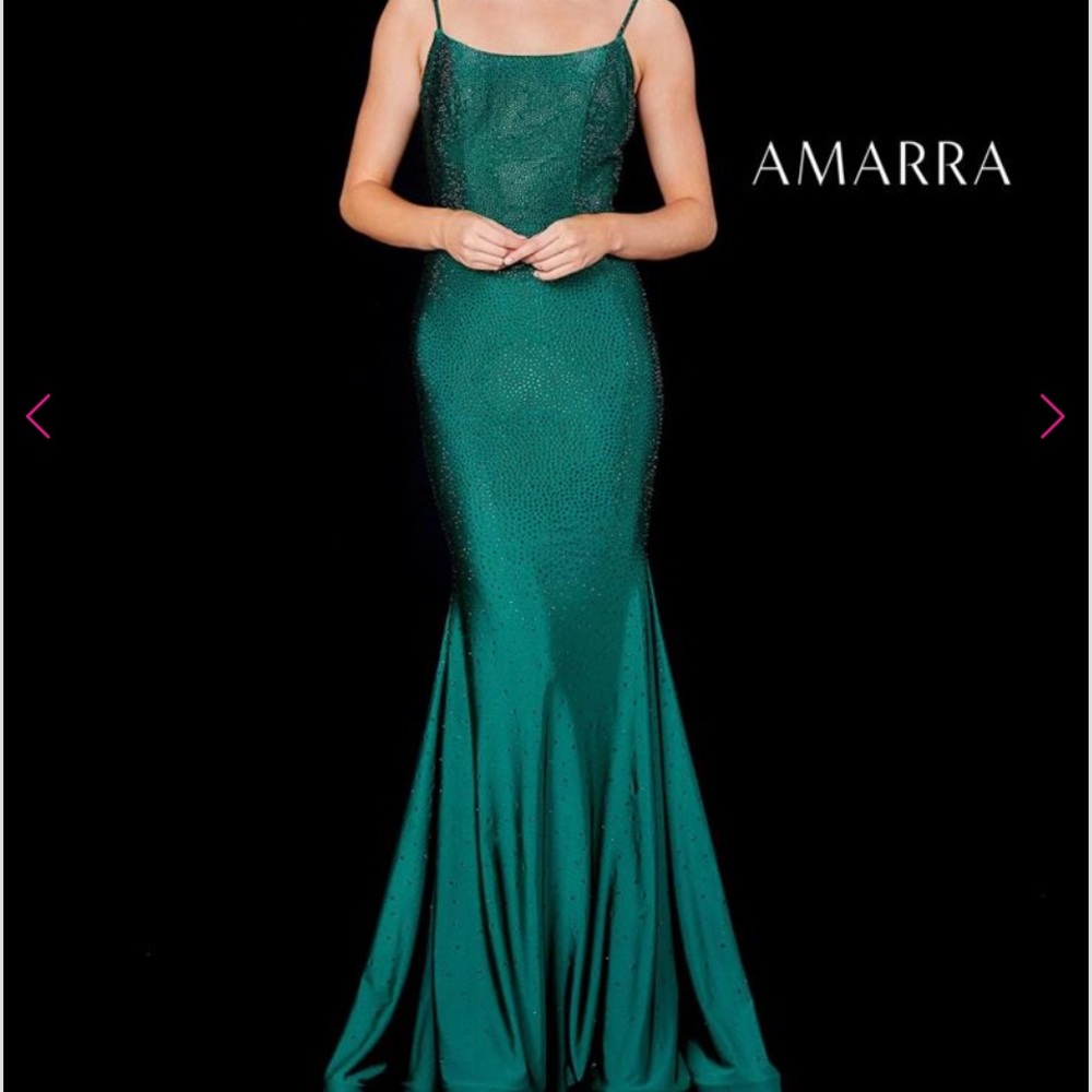 Gorgeous 22/23 Green Mermaid Sequin AMARRA Prom Dress